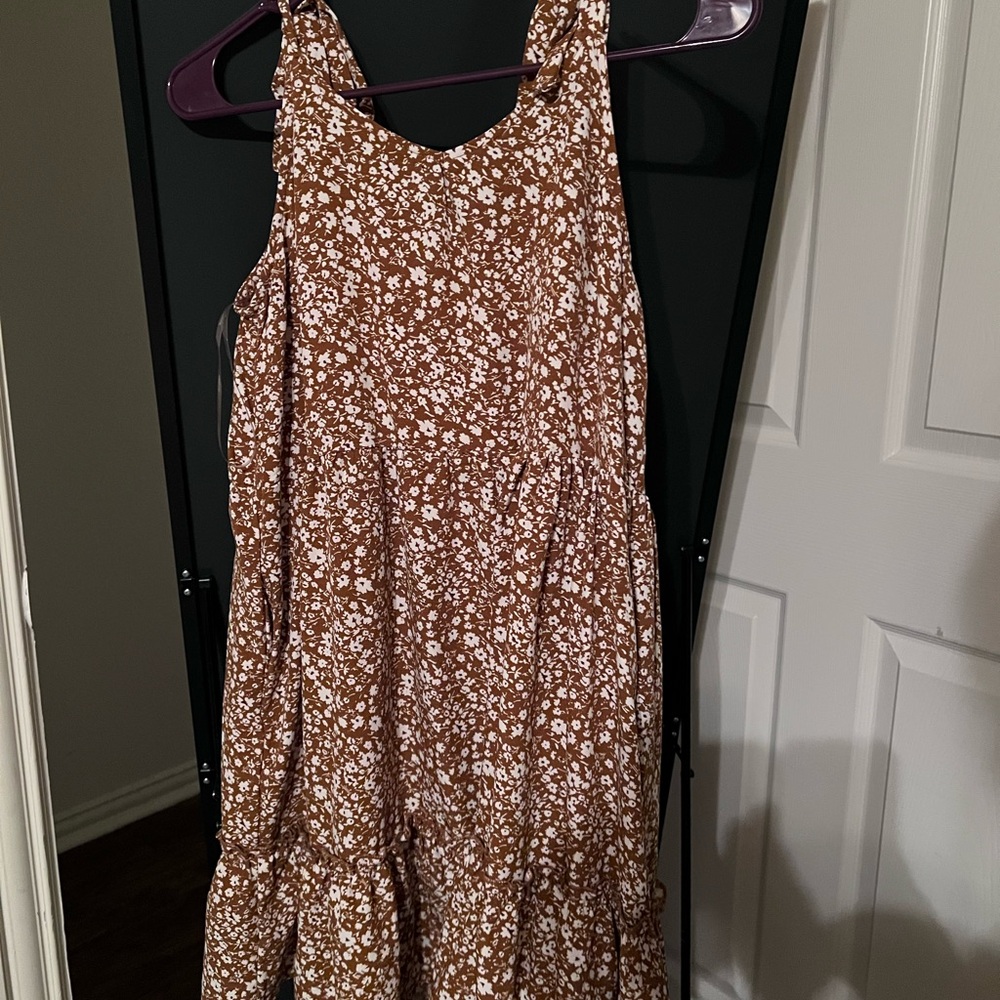 Impressions Brown Floral Dress